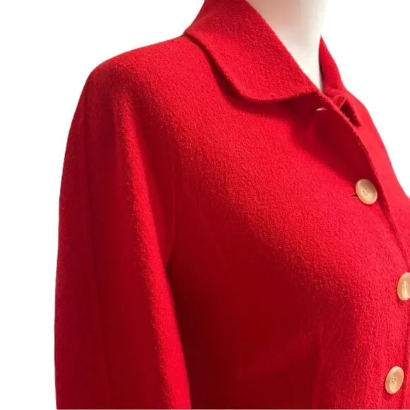 Carlisle Wool Blend Cardigan, Bright Red | sz. 8 | Vintage | EUC - Picture 7 of 13